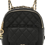 Caviar Quilted Small CC Day Backpack Black