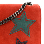 Suede Star Medium Classic Monogram Kate Satchel Berry Red