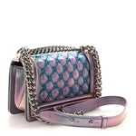 Iridescent Patent Calfskin PVC Quilted Small Boy Flap Light Purple