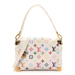 LV x TM Cowhide Monogram Multicolor Side Trunk MM White