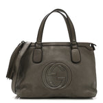 Metallic Cellarius Calfskin Small Soho Top Handle Satchel Sasso
