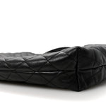Lambskin Quilted Maxi Icare Shopping Tote Black