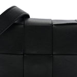 Lambskin Maxi Intrecciato Extra Mini Cassette Crossbody Bag Black