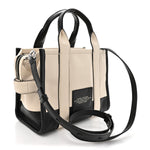 Grained Calfskin Small The Tote Bag Ivory Black