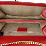 Dollar Calfskin Small Interlocking G Shoulder Bag Red