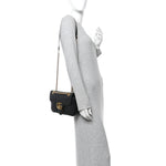 Calfskin Matelasse Small GG Marmont Shoulder Bag Black