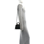 Tumbled Buffalo Nano Antigona Cube Bag Black