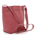 Suede Mini Mini Bucket Bag Blush