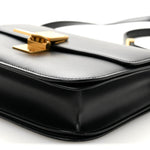 Box Calfskin Medium Classic Box Flap Bag Black