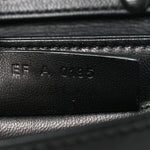 Calfskin Bow Cut Chain Wallet Black