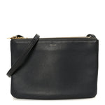 Lambskin Small Trio Crossbody Bag Medium Grey