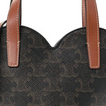 Triomphe Canvas Calfskin Teen Couer Heart Bag Tan