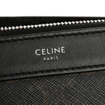 Triomphe Canvas Calfskin Wave Print Museum Bag Black