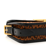 Calfskin Pony Hair Leopard Print Miss Dior Flap Black