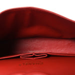 Lambskin Chevron Quilted Medium Double Flap Rosewood