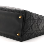 Lambskin Cannage Medium Lady Dior Black