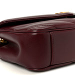Lambskin Chevron Quilted Small LouLou Rouge Cabernet