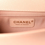Caviar Quilted Medium Boy Flap Beige
