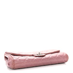 Caviar Quilted Clutch With Chain Flap Purple