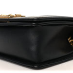 Calfskin Quilted Small Boy Flap Black