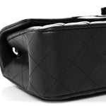 Lambskin Quilted Mini Rectangular Flap So Black