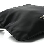 Nylon Mini Flat Messenger Bag Black