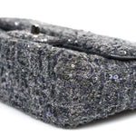 Sequin Quilted Small Single Flap Grey Dark Grey
