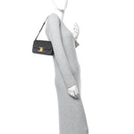 Canvas Calfskin Triomphe Shoulder Bag Tan