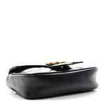 Calfskin Matelasse Super Mini GG Marmont Shoulder Bag Black