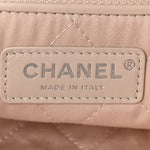 Shiny Calfskin Quilted Chanel 22 Backpack Beige