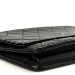 Lambskin Quilted Wallet On Chain WOC Black