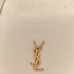 Lambskin Matelasse Monogram Medium Jamie 4.3 Pochon Crema Soft