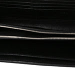 Sakai Be Green Calfskin Diagonal Stitched Blondie Wallet on Chain Black