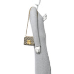 GG Supreme Monogram Bees Small Padlock Shoulder Bag Black