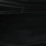 Grain De Poudre Matelasse Chevron Monogram Monochrome Chain Wallet Black