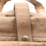 Snakeskin Calfskin Silverado Shoulder Bag Beige