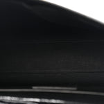 Shiny Calfskin Crocodile Embossed Manhattan Baguette Black