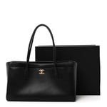 Calfskin Archetype Small Shopping Tote Black