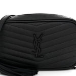 Grain De Poudre Matelasse Monochrome Monogram Mini Lou Camera Bag Black