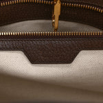 Monogram Jumbo GG Textured Dollar Calfskin Web Tote Bag Camel Ebony New Acero
