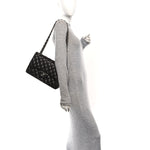 Caviar Quilted Jumbo Double Flap Dark Brown