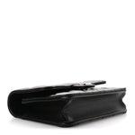 Lambskin Quilted Flap Phone Holder With Chain Black
