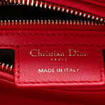 Lambskin Cannage Medium Lady Dior Red