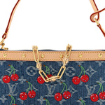 LV X TM Monogram Denim Cerises Pochette Accessories Blue