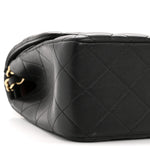 Lambskin Quilted Jumbo Double Flap Black