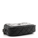 Aged Calfskin Quilted Mini Reissue Camera Case Black