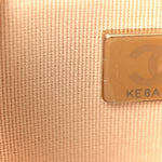 Caviar Quilted Wallet on Chain WOC Beige