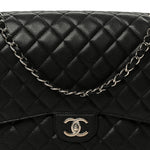 Caviar Quilted Maxi Double Flap Black
