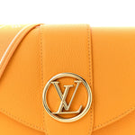 Grained Calfskin LV Pont 9 Soft PM Sunbeam
