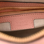 GG Supreme Monogram Textured Calfskin Web Super Mini Ophidia Shoulder Bag Pink